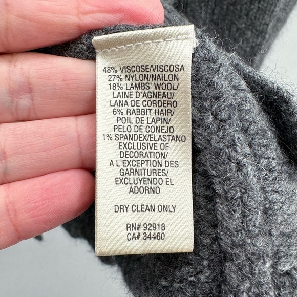 Y2K JUICY COUTURE Vintage grey knit womans bell sleeve cottagecore cardigan SP - Picture 8 of 12